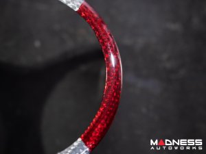 Alfa Romeo Stelvio Front Emblem Frame Cover - Carbon Fiber - Italian Theme - Feroce Carbon